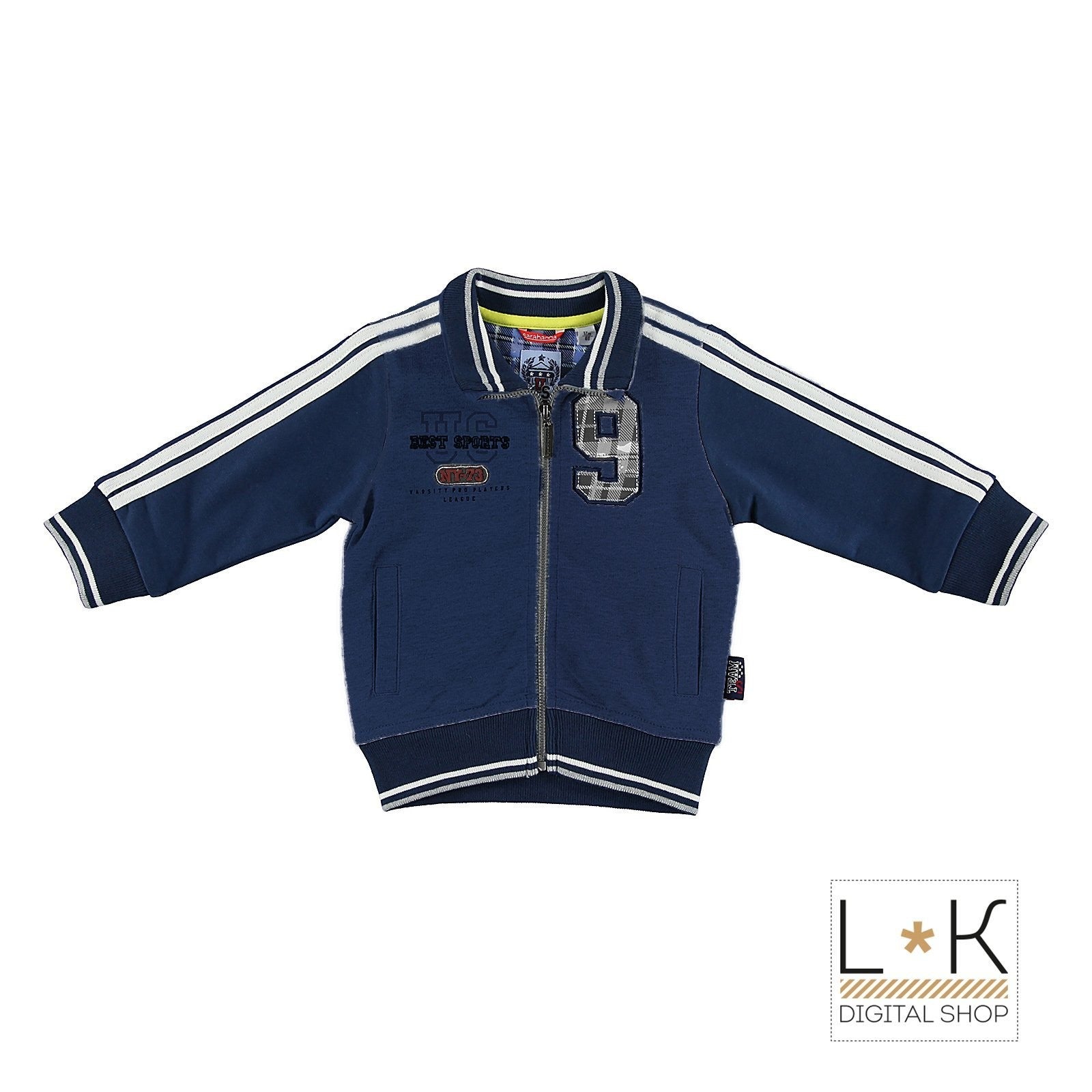 Felpa con Zip Blu Neonato Sarabanda N803 - SARABANDA - LuxuryKids