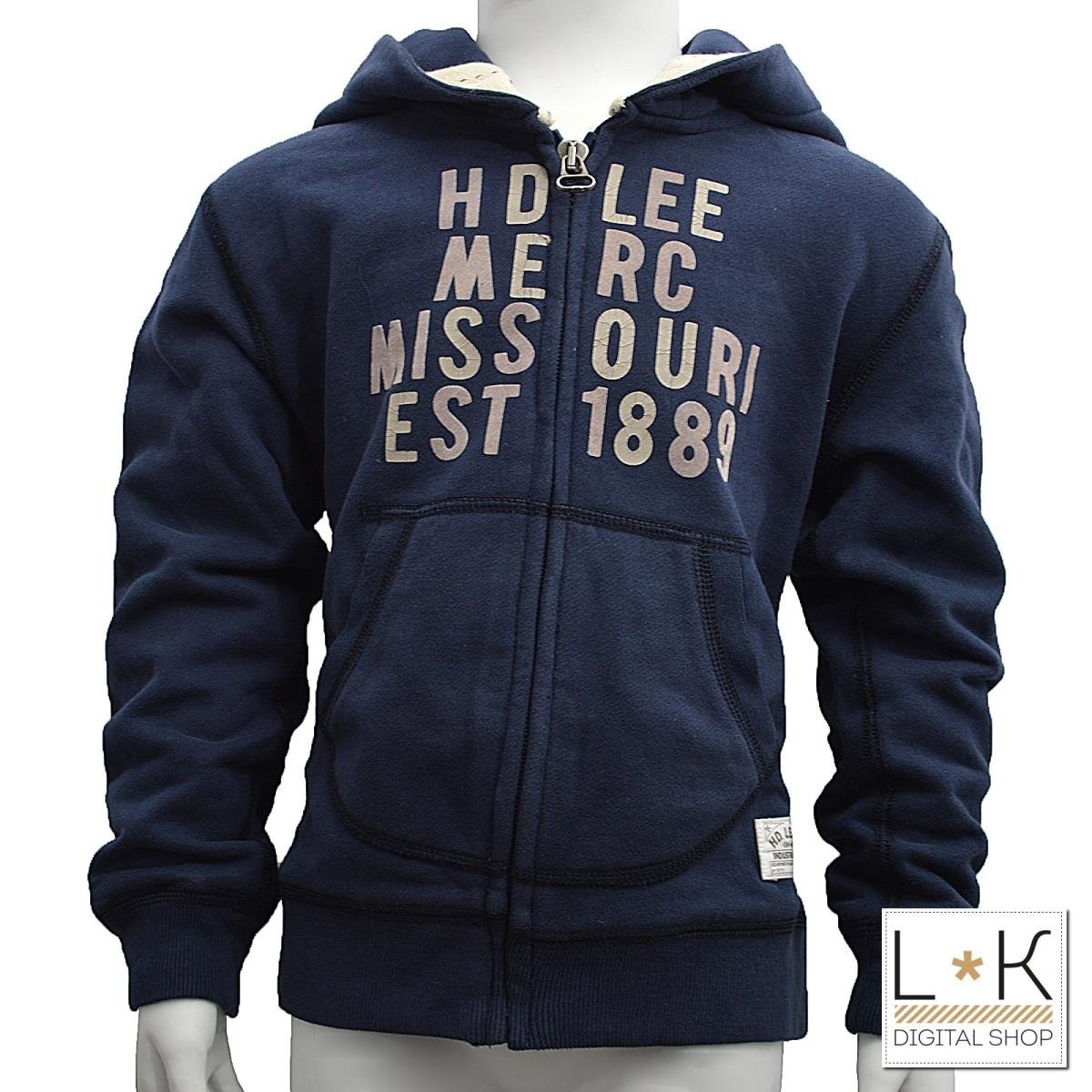 Felpa con Zip e Cappuccio Blu Bambino Lee L239GN35 - LEE - LuxuryKids