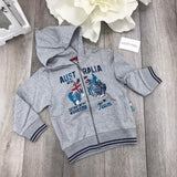 Felpa Stampata con Cappuccio Bambino Grigio Sarabanda I822 - SARABANDA - LuxuryKids