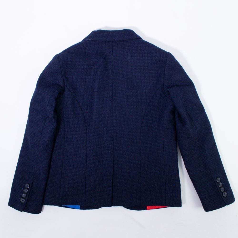 Giacca Elegante in Panno Blu con Micro Fantasia Bambino Manuell&Frank M2847 - MANUELL&FRANK - LuxuryKids