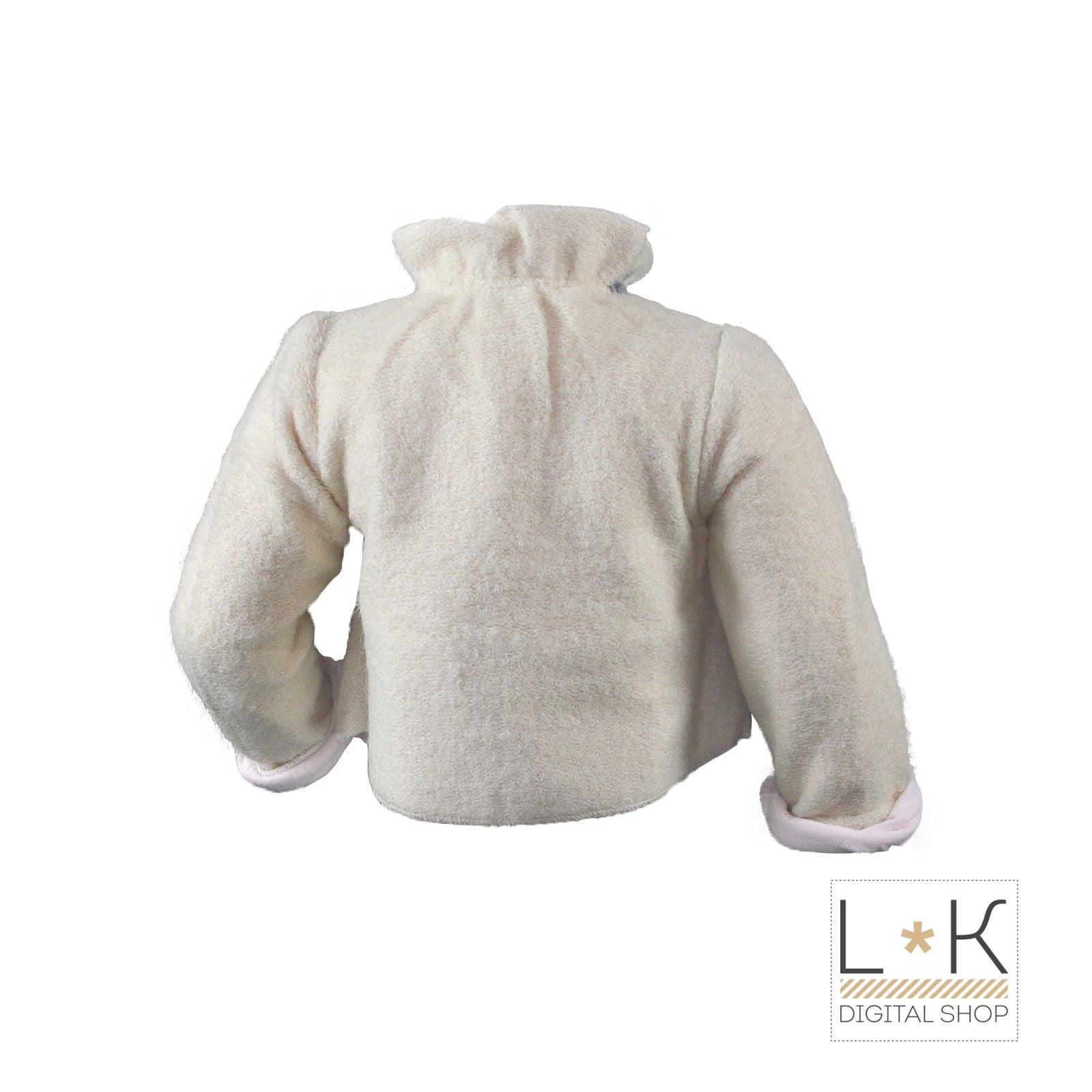 Giacchettino in Lanetta Panna Neonata Muffin&Co 6836 - MUFFIN&CO - LuxuryKids