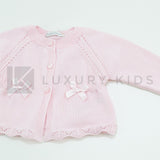 Giacchino Corto Aperto In Filo Di Cotone Con Bottoni Neonata Dr Kid DK126 - DR.KID - LuxuryKids