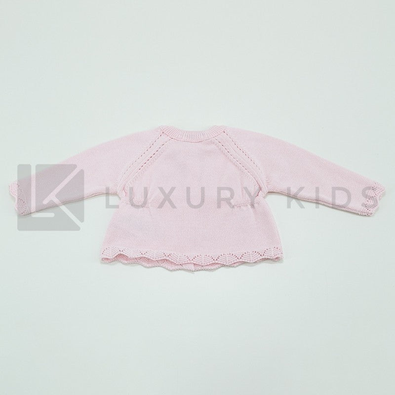 Giacchino Corto Aperto In Filo Di Cotone Con Bottoni Neonata Dr Kid DK126 - DR.KID - LuxuryKids