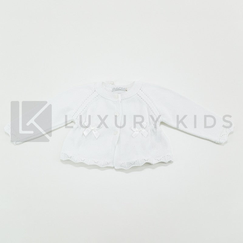 Giacchino Corto Aperto In Filo Di Cotone Con Bottoni Neonata Dr Kid DK126 - DR.KID - LuxuryKids