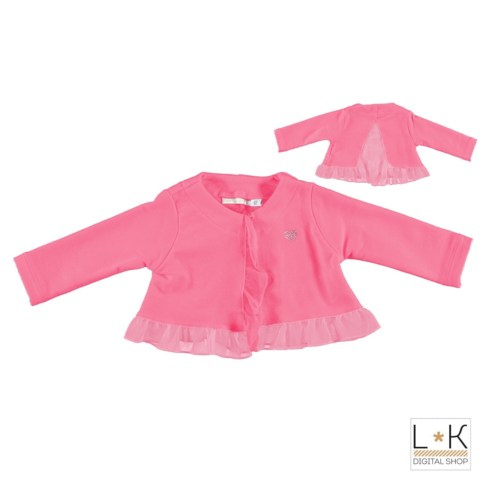 Giacchino in cotone Fucsia Neonata Minibanda S745 - MINIBANDA - LuxuryKids