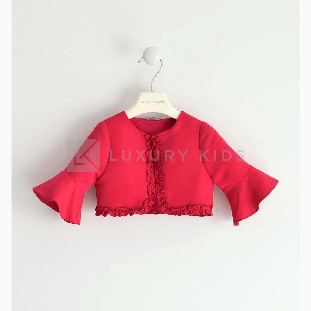 Giacchino In Ottoman Con Manica 3-4 Fuxia Neonata Sarabanda J251 - SARABANDA - LuxuryKids
