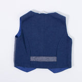 Gilet Elegante in Caldo Cotone Blu Neonato Minibanda Blu N671 - MINIBANDA - LuxuryKids