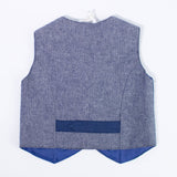 Gilet Elegante in Caldo Cotone Blu Neonato Minibanda N670 - MINIBANDA - LuxuryKids