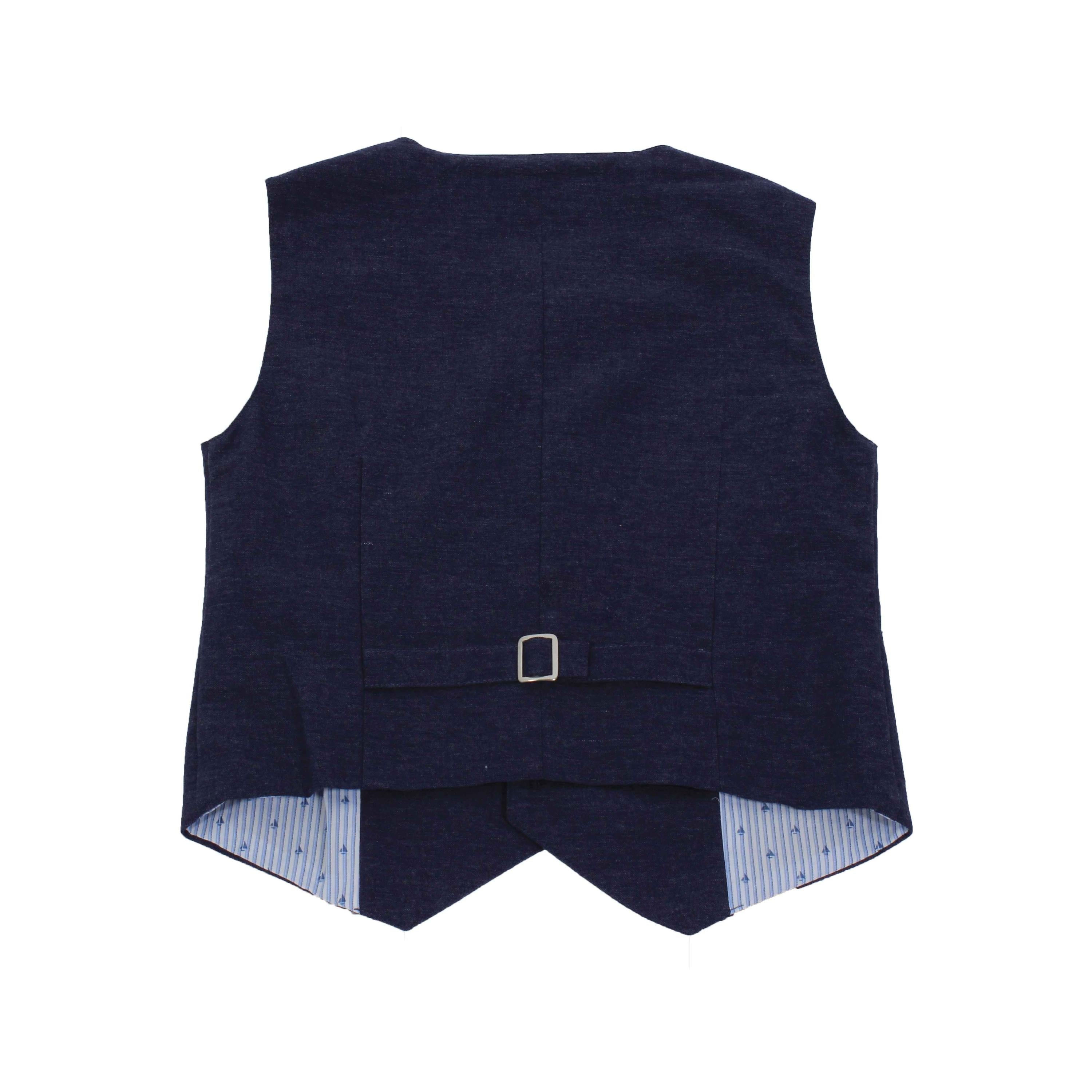 Panciotto In Cotone Blu Bambino DR.KID DK652 - DR.KID - LuxuryKids