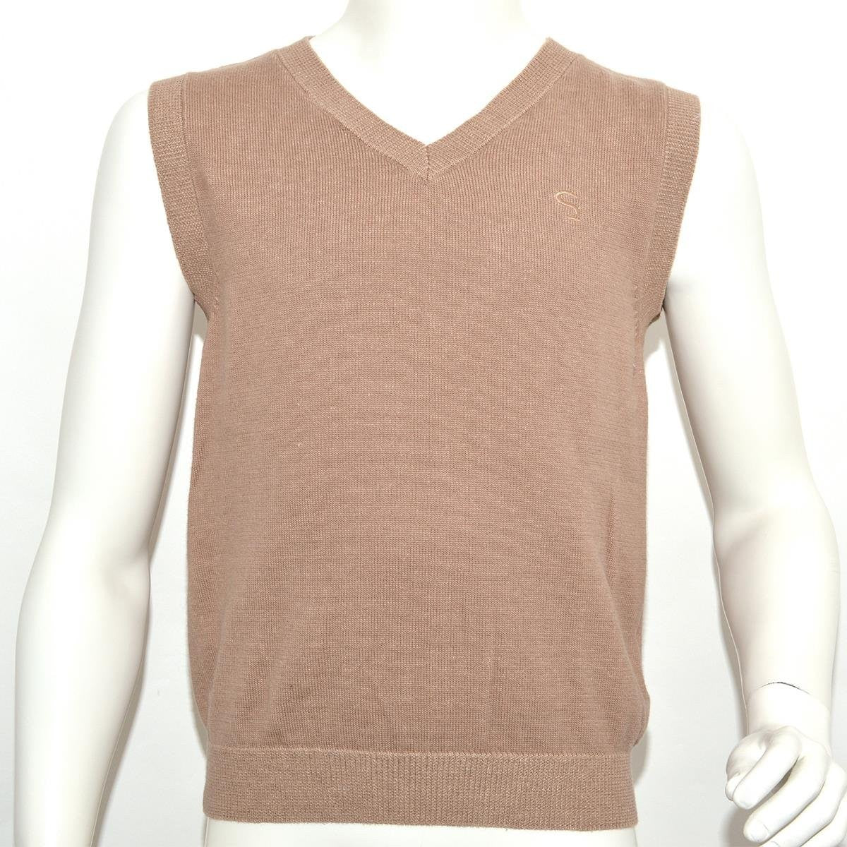 Gilet in Misto Lana Marrone con Scollo a V Bambino Sarabanda L102 - SARABANDA - LuxuryKids