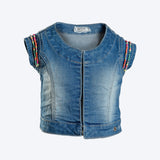 Gilet Jeans Bambina Fun&Fun FUNBWA4482 - FUN&FUN - LuxuryKids