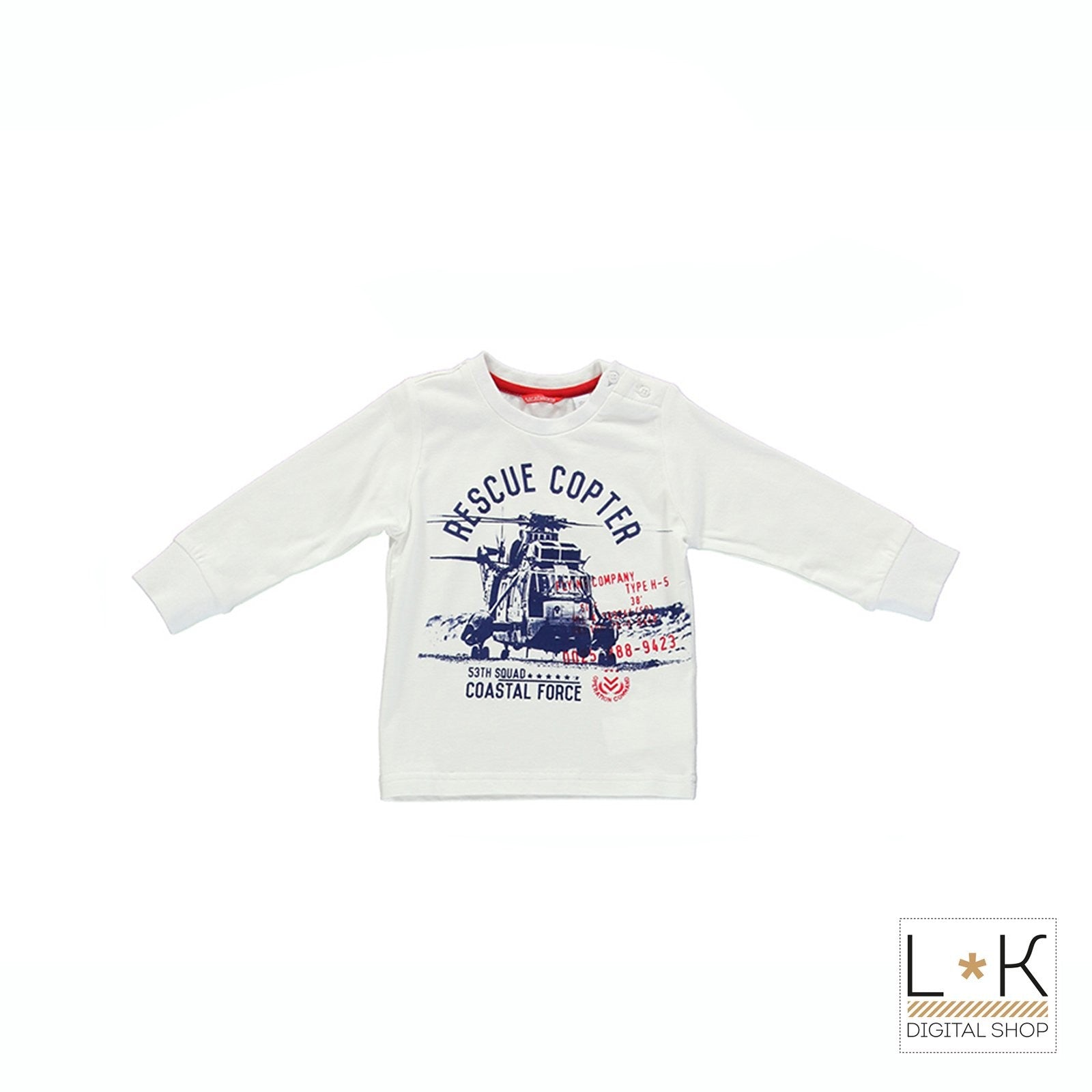 Girocollo Bianco con Stampa Neonato Sarabanda Q713 - SARABANDA - LuxuryKids