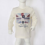 Girocollo in Caldo Cotone Bianco con Stampa Neonato Sarabanda N140 - SARABANDA - LuxuryKids