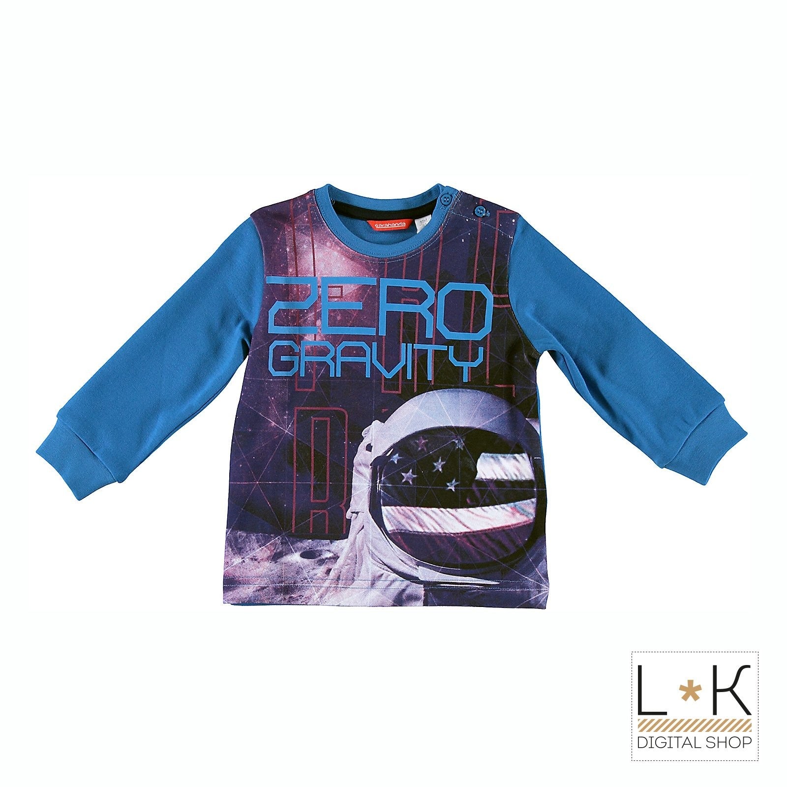 Girocollo in Caldo Cotone Blu Bambino Sarabanda R748 - SARABANDA - LuxuryKids