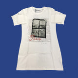 Girocollo in Caldo Cotone con Stampa Bambina Bianco Take two MO2596 - TAKE TWO - LuxuryKids