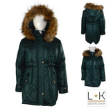 Giubbotto Parka Imbottito Verde Bambina Bufi 9783A - BUFI - LuxuryKids