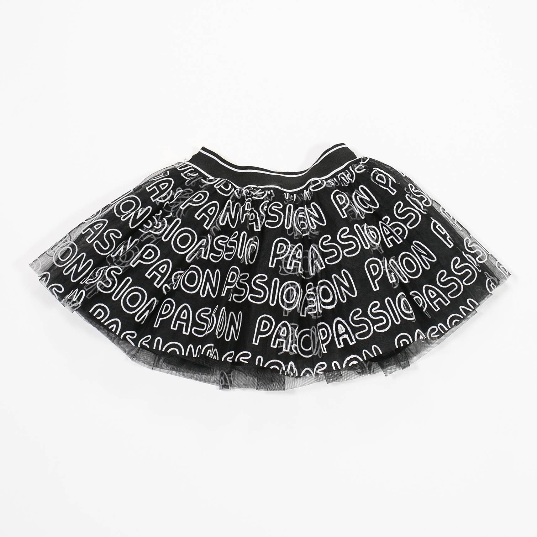 Gonna di Tulle Nera con Fantasia Stampata Per Bambina Fun&Fun FNBSK0052 - FUN&FUN - LuxuryKids