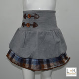 Gonna in Felpa con Balza Bambina Grigio Fix Design DN8000 - FIX DESIGN - LuxuryKids