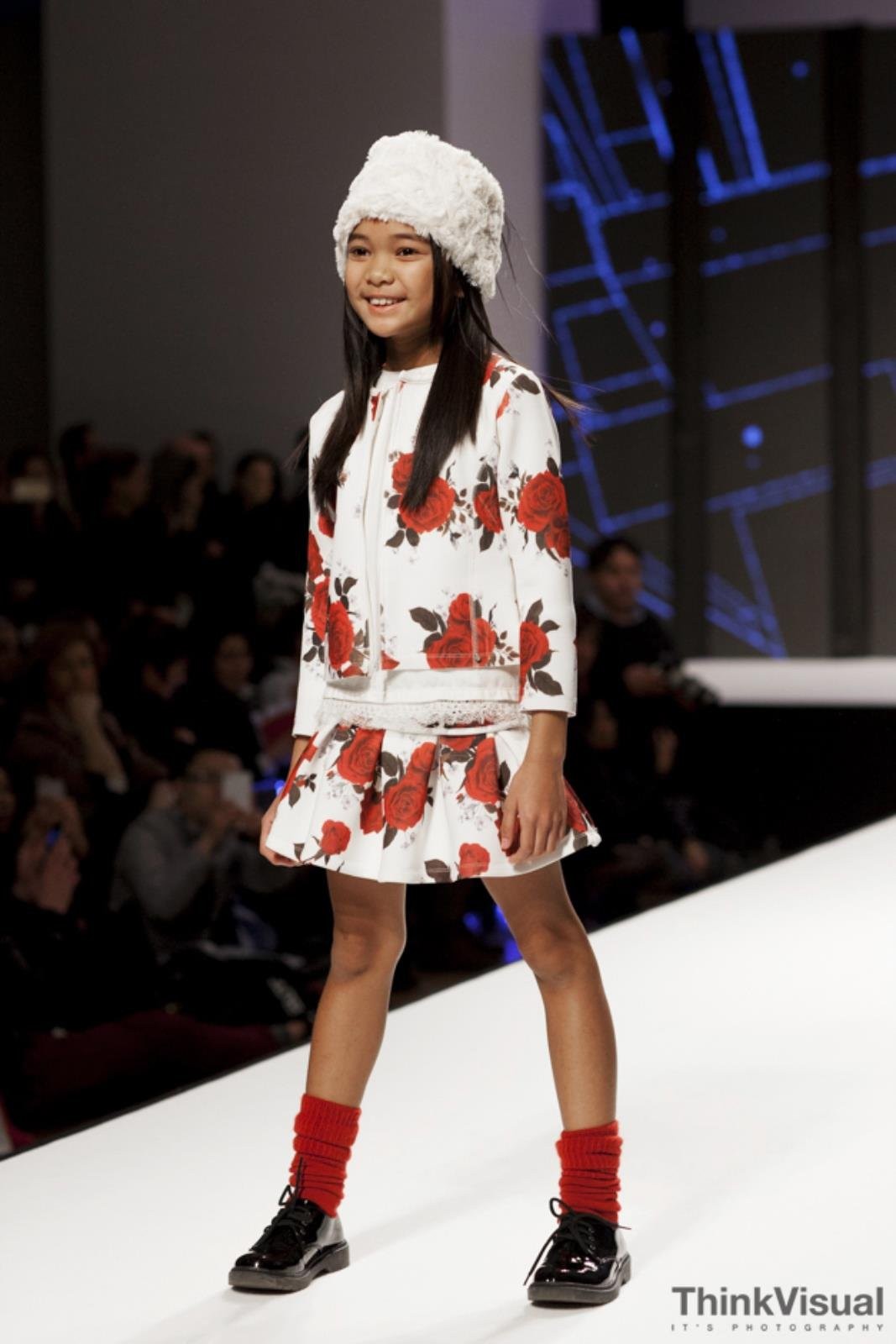 Gonna in Neoprene con Rose Bambina Bianco Sarabanda N472 - SARABANDA - LuxuryKids