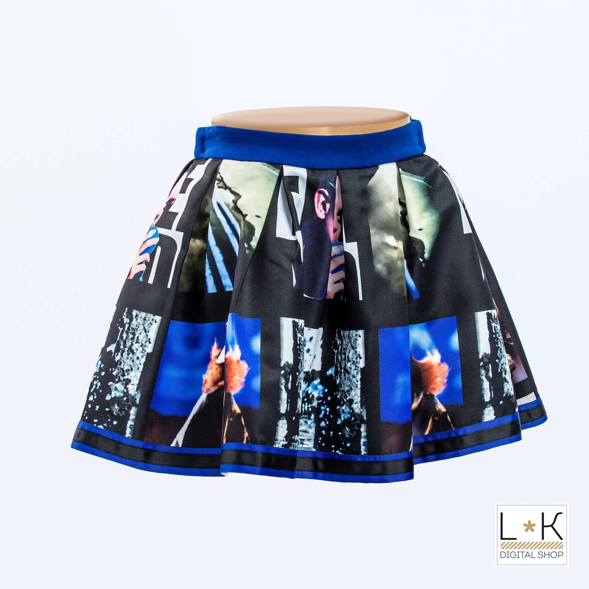 Gonna Vita Alta Stampata Bambina Fun&Fun FNJSK9747 - FUN&FUN - LuxuryKids