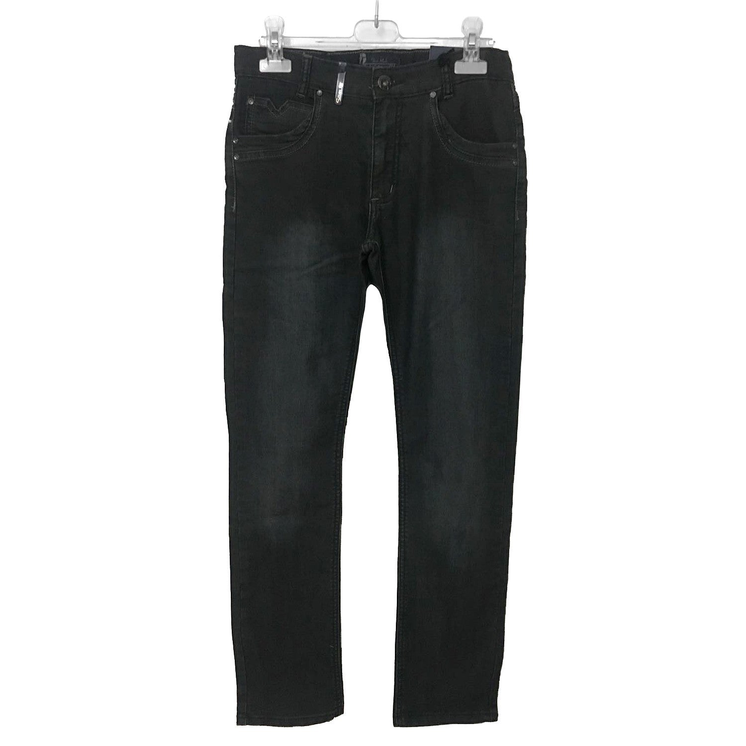 Jeans Nero 5 Tasche in Caldo Cotone Slim Fit Bambino Sarabanda D365 - SARABANDA - LuxuryKids