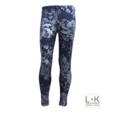 Leggins Fantasia Fiori Bambina Blu Fun&Fun FUNJPT3894 - FUN&FUN - LuxuryKids