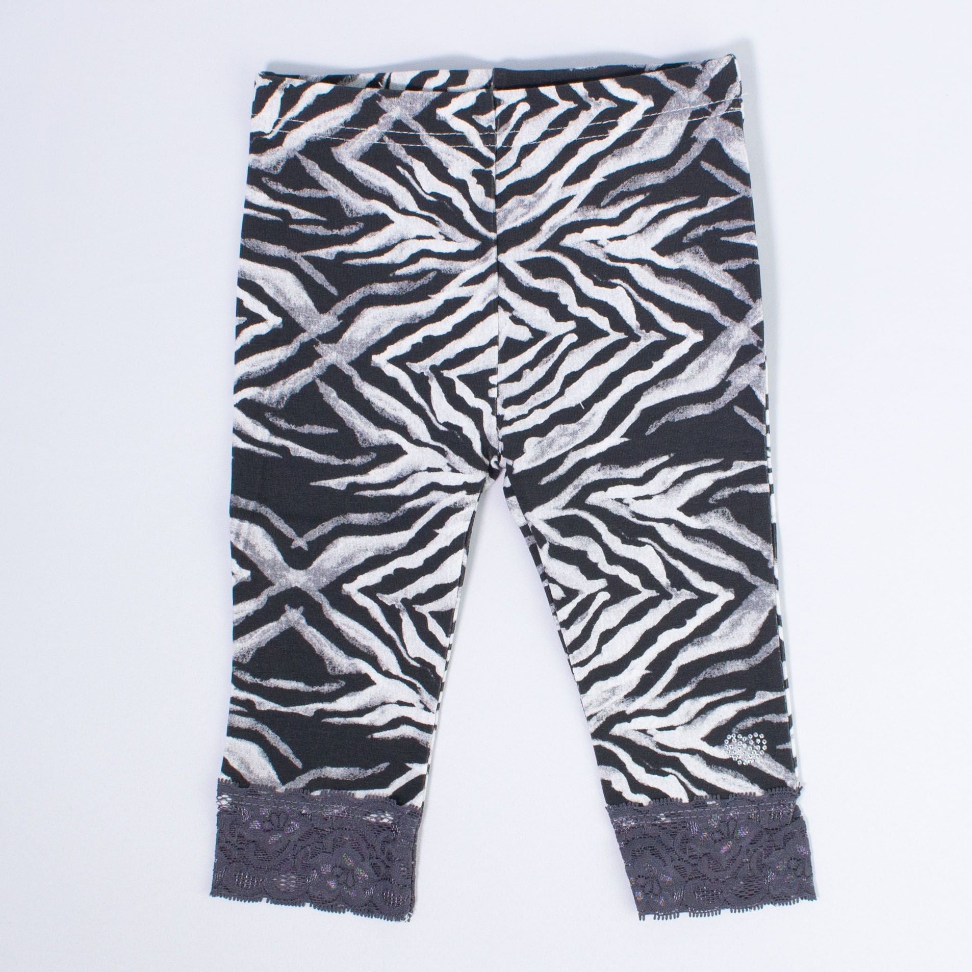 Leggins in Caldo Cotone Zebrato Neonata Sarabanda L231 - SARABANDA - LuxuryKids