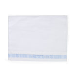 Lenzuolino Per Carrozzina In Cotone Bianco Neonato Lolo' 6017A - LOLO' - LuxuryKids