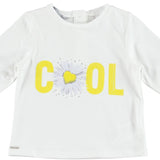Maglia Girocollo Manica Lunga In Cotone Bianca Neonata Sarabanda W216 - SARABANDA - LuxuryKids