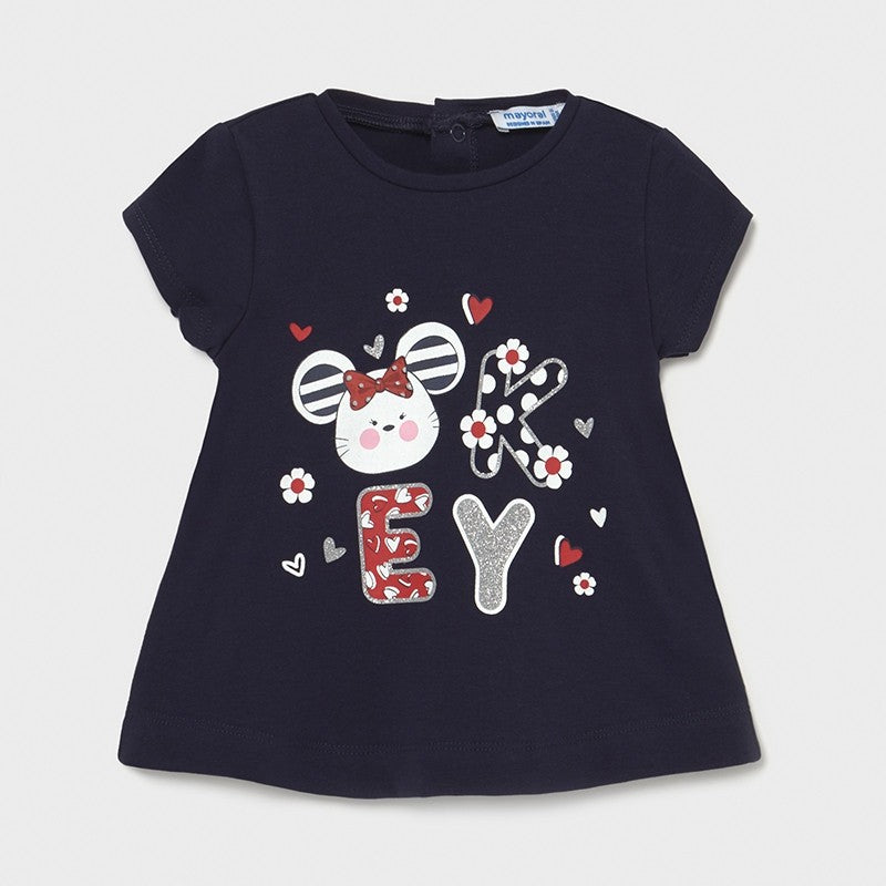 Maglietta Manica Corta In Cotone Ecofriends Bianca Neonata MAYORAL 1088 - MAYORAL - LuxuryKids
