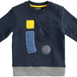 Maglioncino in Felpa Girocollo Neonato Blu SARABANDA 1124 - SARABANDA - LuxuryKids