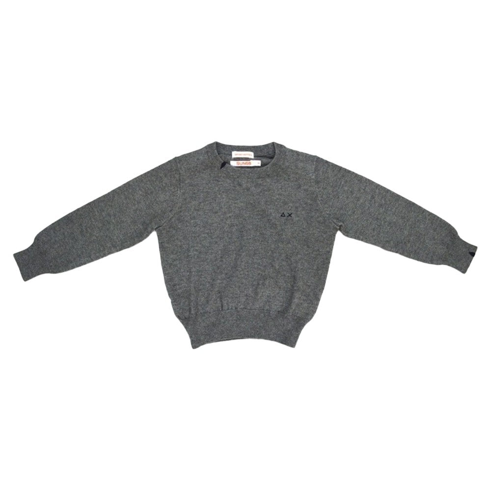 Maglioncino in Misto Lana Grigio in Tinta Unita Bambino Sun 68 23330 - SUN 68 - LuxuryKids