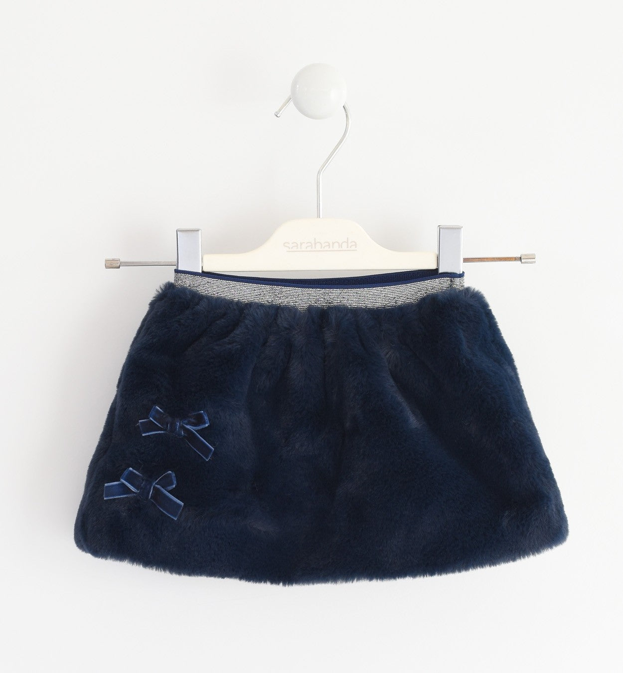 Minigonna In Ecopelliccia Blu Neonata Sarabanda K232 - SARABANDA - LuxuryKids