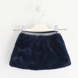 Minigonna In Ecopelliccia Blu Neonata Sarabanda K232 - SARABANDA - LuxuryKids