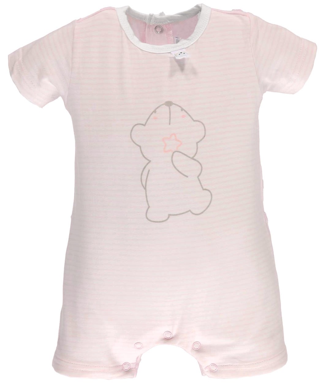 Pagliaccetto Cotone Rosa Neonata Minibanda U603 - MINIBANDA - LuxuryKids