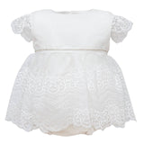 Pagliaccetto Elegante Con Pizzo Panna Neonata ISABEL IS458 - ISABEL - LuxuryKids