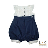 Pagliaccetto in Cotone Neonata blu  PaperMoon 8PM62821 - PAPERMOON - LuxuryKids