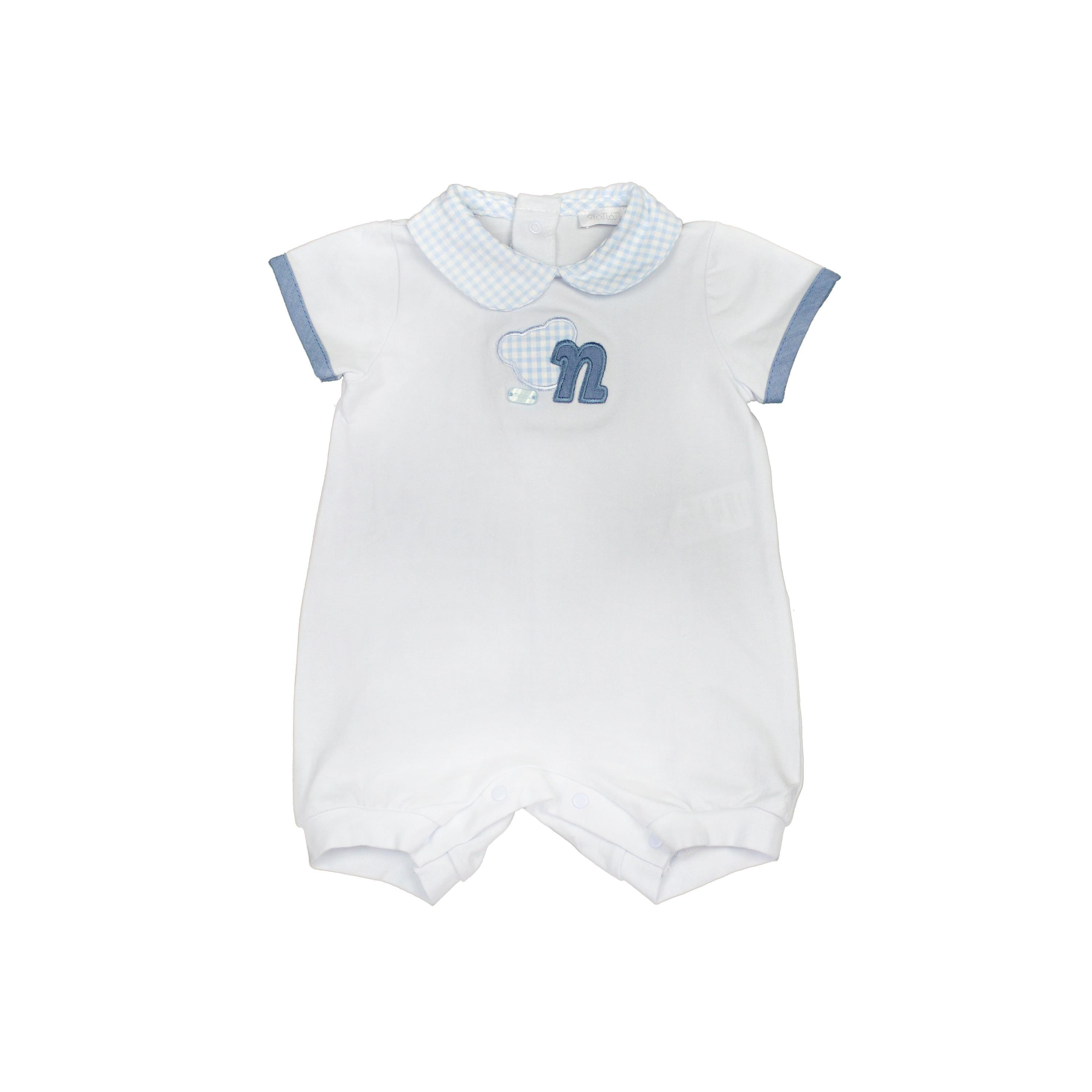 Pagliaccetto in Cotone Neonato Nanan Celeste E16024106 - NANAN - LuxuryKids