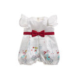 Pagliaccetto in Raso Con Stampa Parigi Elegante Chic Neonata Ninnaoh E19121 - NINNAOH - LuxuryKids