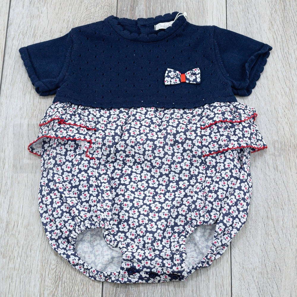 Pagliaccetto Intero Blu In Cotone Neonata Dr Kid 196 - DR.KID - LuxuryKids