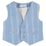 Panciotto In Cotone Azzurro Neonato MANUELL&FRANK MF5113I - MANUELL&FRANK - LuxuryKids