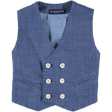 Panciotto in Cotone Denim Bambino MANUELL & FRANK MF5107B - MANUELL&FRANK - LuxuryKids