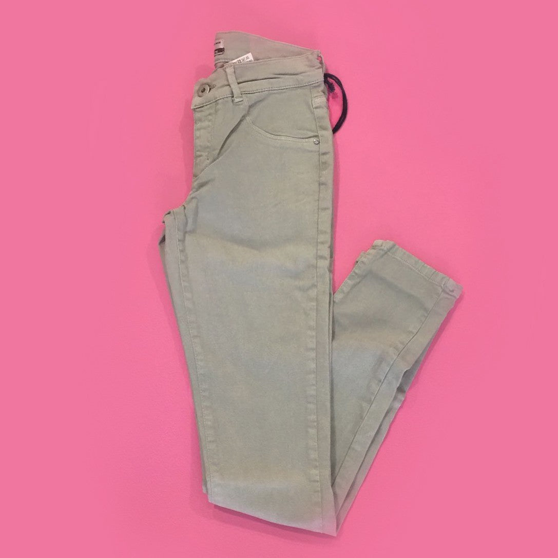 Pantalone con Strass Grigio in Tinta Unita Bambina Take Two P04049 - TAKE TWO - LuxuryKids
