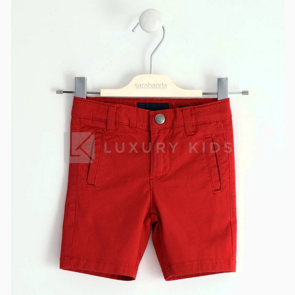 Pantalone corto in twill stretch di cotone  Neonato J530 - SARABANDA - LuxuryKids