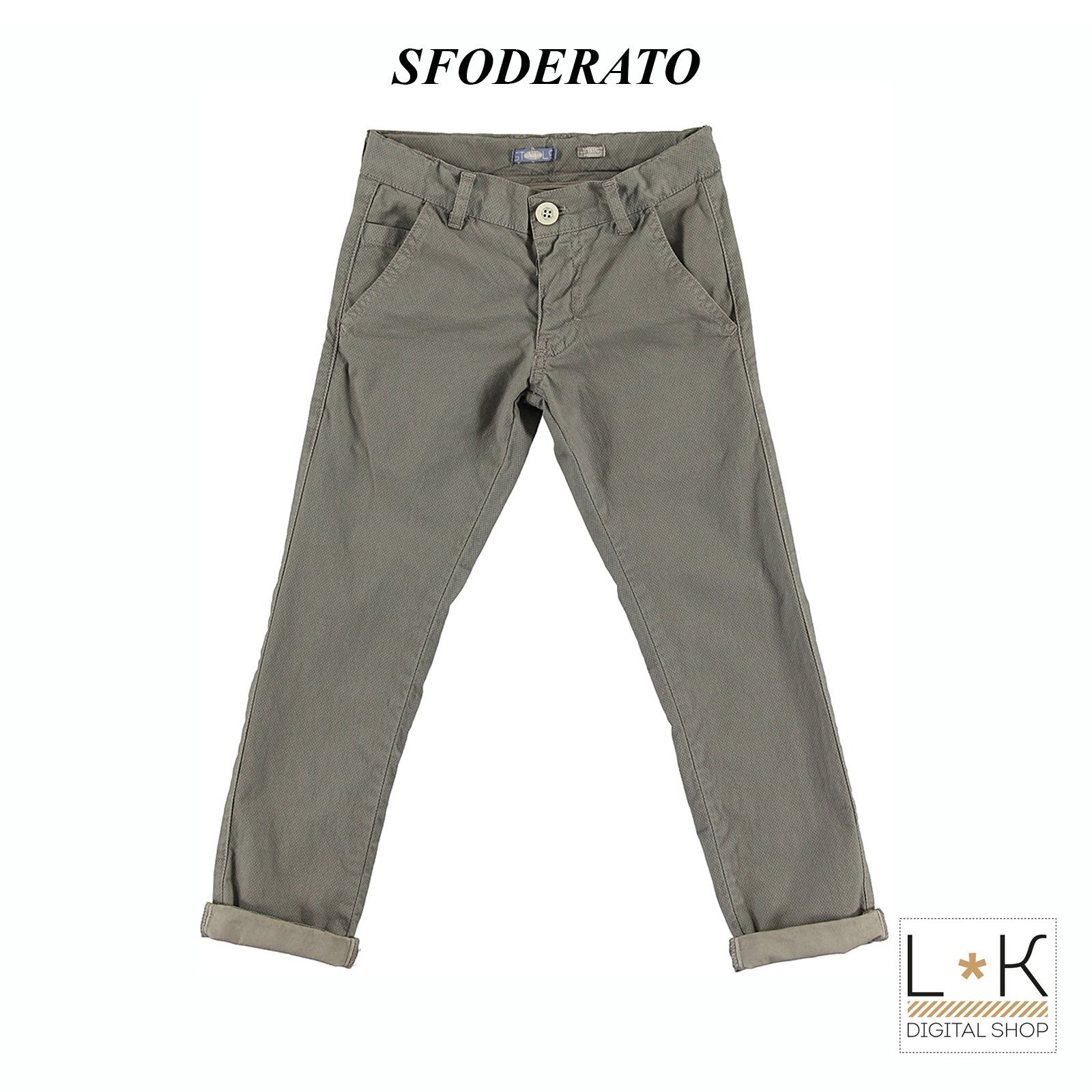 Pantalone Elegante Effetto Nido D'ape Bambino Marrone Sarabanda Q350 - SARABANDA - LuxuryKids