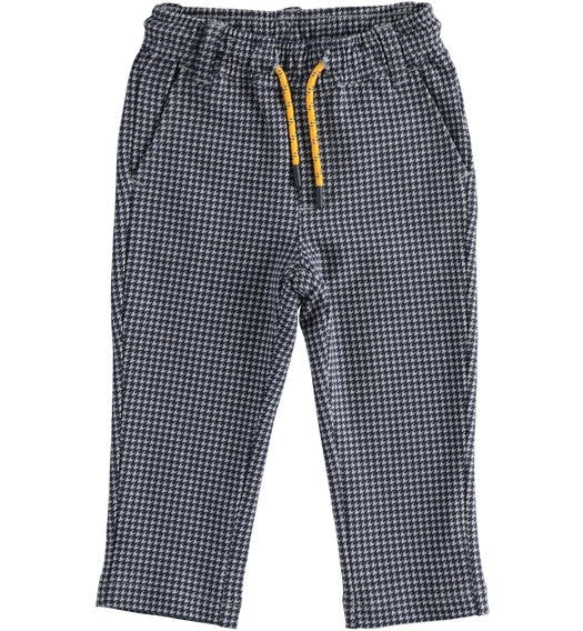 Pantalone Felpa Pied de Poule Blu Bambino 1154 - SARABANDA - LuxuryKids