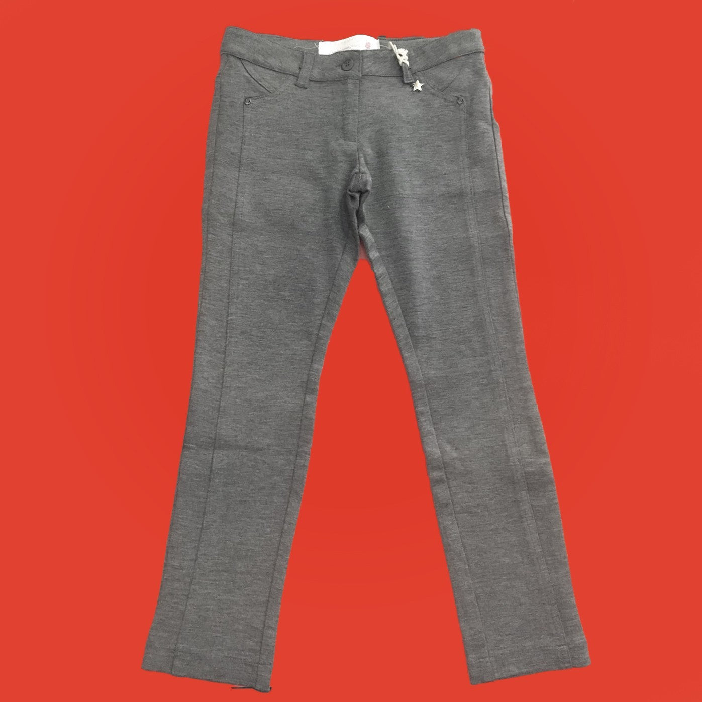 Pantalone Leggins in Caldo Cotone Grigio Bambina Fracomina FM12FWG133 - FRACOMINA - LuxuryKids