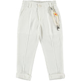 Pantalone Lungo In Misto Lino Panna Bambino MANUELL&FRANK MF1185B - MANUELL&FRANK - LuxuryKids