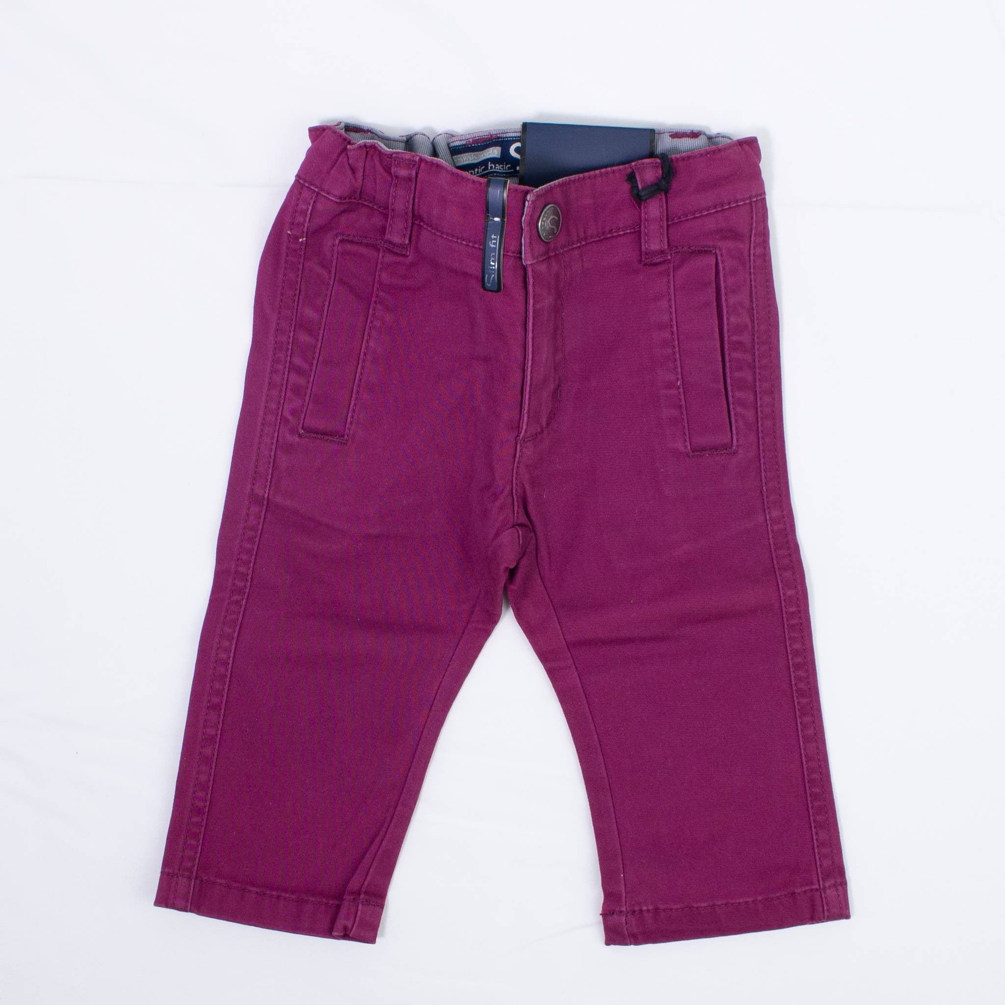 Pantalone Slim Tasche America Viola Neonato Sarabanda D150 - SARABANDA - LuxuryKids