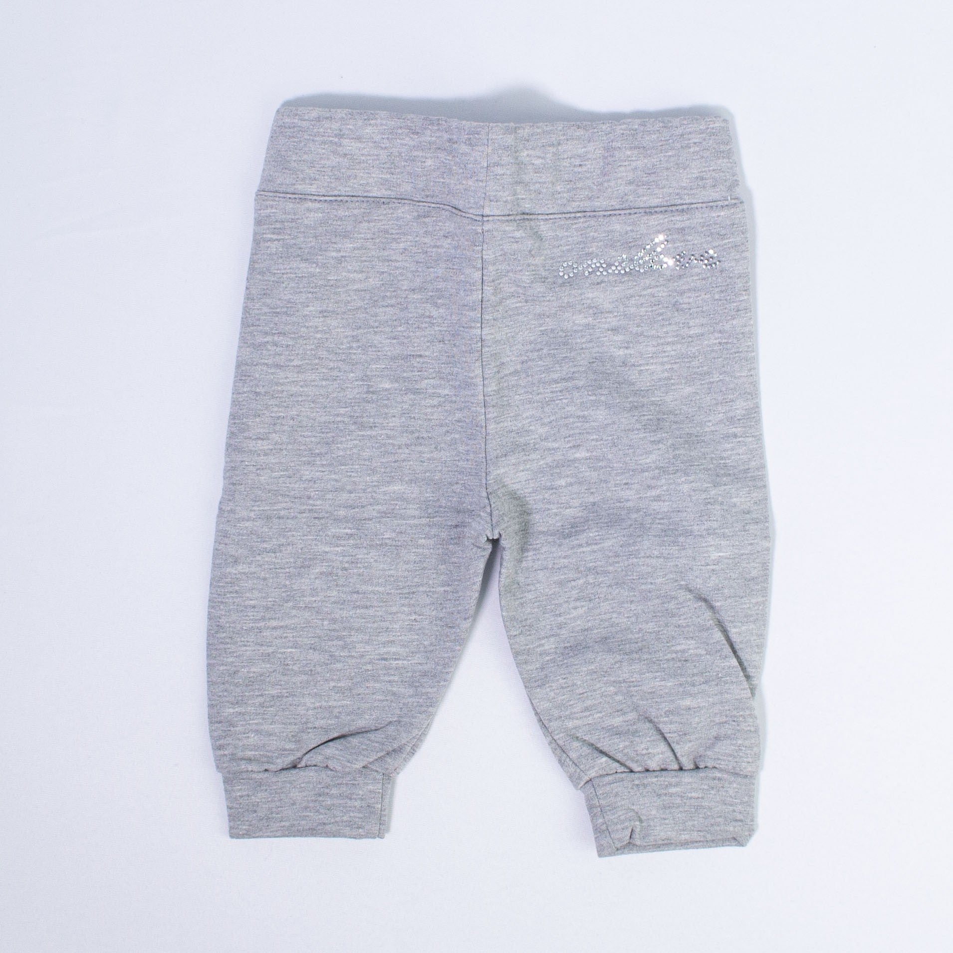 Pantalone Tuta Con Polsini Grigio in Tinta Unita Neonata One Love 338F00 - ONE LOVE - LuxuryKids